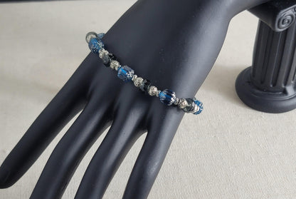 Blue Cathedral Cut Bracelet