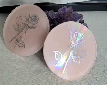 Pink Rose Coasters